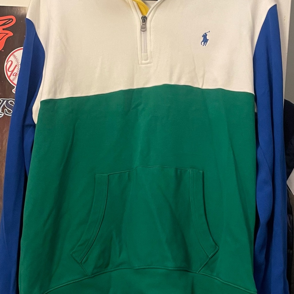 Polo by Ralph Lauren White, Green, and Blue Men's Shirt